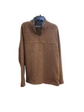 REI Men's XL Tan Zip-Up casual Sweater